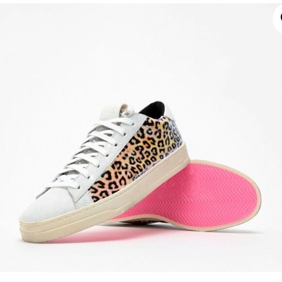 P448 Jack Hologram Leopard multi color shoes  sneakers Size 37 New in box - Picture 1 of 13